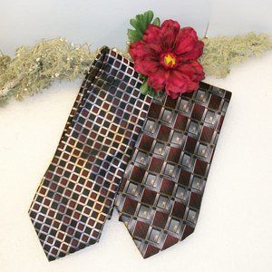 2 PRONTO UOMO Mens Ties 100% Silk